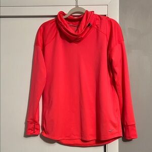 Nike Women's Bright Red Cowl Neck Sweater